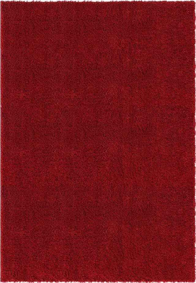 Cherry Red 10' x 13' 11 Everyday Shag Rectangle Area Rug Thick Soft Touch Fluffy & Plush Shaggy Pile 100% Polypropylene With Cotton Backing Durable Carpet for Sale at Rug Engine