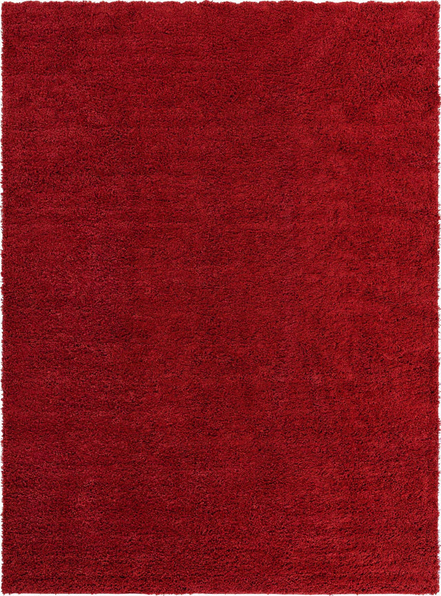 Cherry Red 10' x 13' Everyday Shag Rectangle Area Rug Thick Soft Touch Fluffy & Plush Shaggy Pile 100% Polypropylene With Cotton Backing Durable Carpet for Sale at Rug Engine
