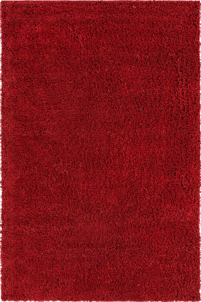 Cherry Red 6' x 9' Everyday Shag Rectangle Area Rug Thick Soft Touch Fluffy & Plush Shaggy Pile 100% Polypropylene With Cotton Backing Durable Carpet for Sale at Rug Engine
