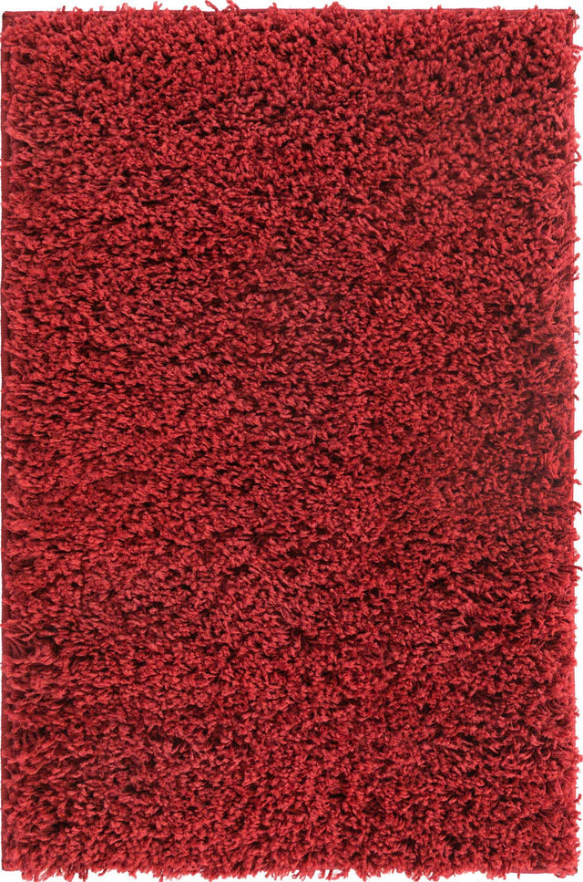 Cherry Red 2' 2 x 3' Everyday Shag Rectangle Area Rug Thick Soft Touch Fluffy & Plush Shaggy Pile 100% Polypropylene With Cotton Backing Durable Carpet for Sale at Rug Engine