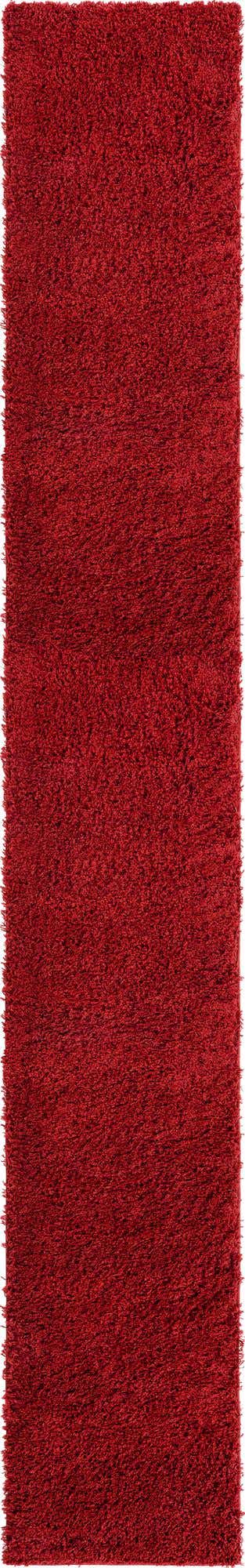 Cherry Red 2' 6 x 16' 5 Everyday Shag Runner Area Rug Thick Soft Touch Fluffy & Plush Shaggy Pile 100% Polypropylene With Cotton Backing Durable Carpet for Sale at Rug Engine