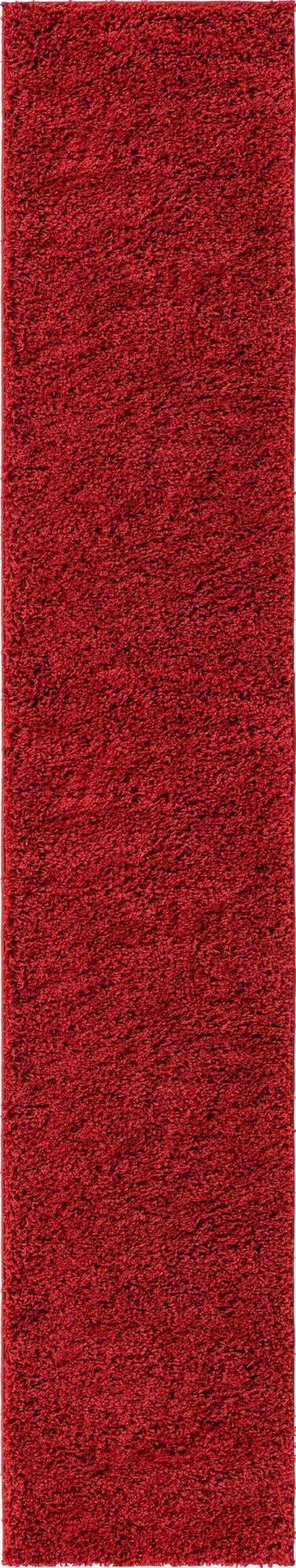 Cherry Red 2' 6 x 13' Everyday Shag Runner Area Rug Thick Soft Touch Fluffy & Plush Shaggy Pile 100% Polypropylene With Cotton Backing Durable Carpet for Sale at Rug Engine
