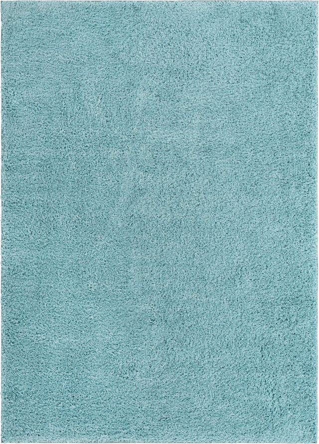Turquoise 8' x 11' Everyday Shag Rectangle Area Rug Thick Soft Touch Fluffy & Plush Shaggy Pile 100% Polypropylene With Cotton Backing Durable Carpet for Sale at Rug Engine