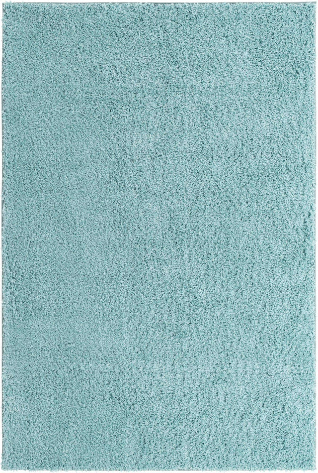 Turquoise 6' x 9' Everyday Shag Rectangle Area Rug Thick Soft Touch Fluffy & Plush Shaggy Pile 100% Polypropylene With Cotton Backing Durable Carpet for Sale at Rug Engine
