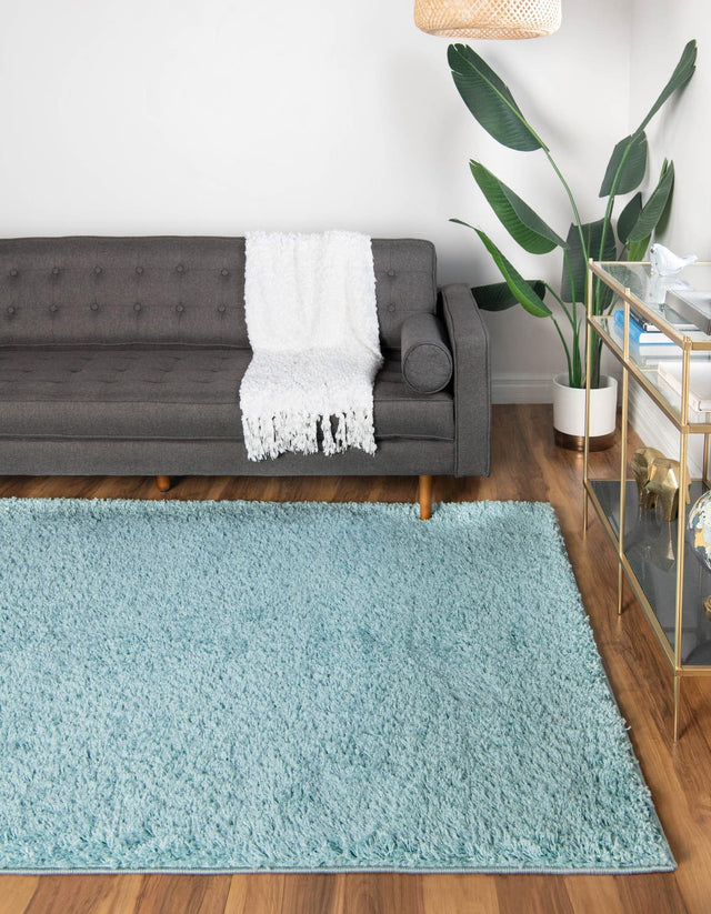 Turquoise 3' 3 x 5' 3 Everyday Shag Rectangle Area Rug Thick Soft Touch Fluffy & Plush Shaggy Pile 100% Polypropylene With Cotton Backing Durable Carpet for Sale at Rug Engine