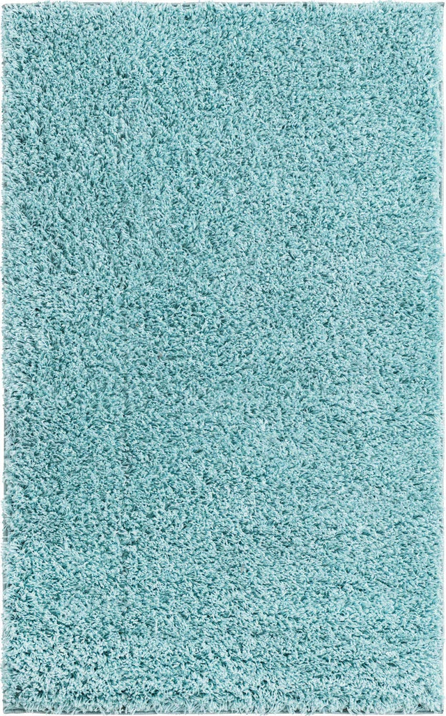Turquoise 3' 3 x 5' 3 Everyday Shag Rectangle Area Rug Thick Soft Touch Fluffy & Plush Shaggy Pile 100% Polypropylene With Cotton Backing Durable Carpet for Sale at Rug Engine