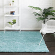 Turquoise 5' x 5' Everyday Shag Square Area Rug Thick Soft Touch Fluffy & Plush Shaggy Pile 100% Polypropylene With Cotton Backing Durable Carpet for Sale at Rug Engine