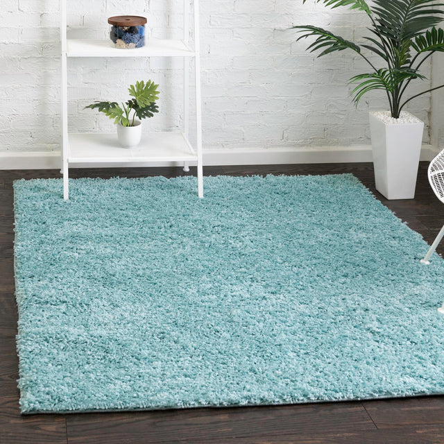 Turquoise 3' 3 x 3' 3 Everyday Shag Square Area Rug Thick Soft Touch Fluffy & Plush Shaggy Pile 100% Polypropylene With Cotton Backing Durable Carpet for Sale at Rug Engine