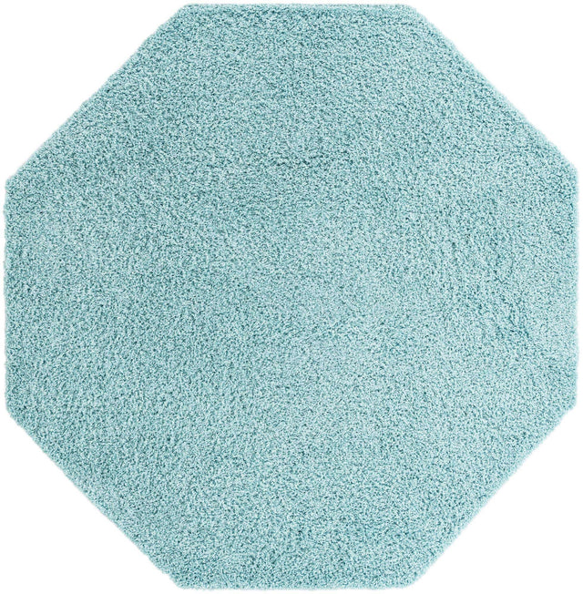 Turquoise 7' 10 x 7' 10 Everyday Shag Octagon Area Rug Thick Soft Touch Fluffy & Plush Shaggy Pile 100% Polypropylene With Cotton Backing Durable Carpet for Sale at Rug Engine