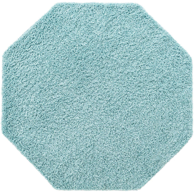 Turquoise 6' x 6' Everyday Shag Octagon Area Rug Thick Soft Touch Fluffy & Plush Shaggy Pile 100% Polypropylene With Cotton Backing Durable Carpet for Sale at Rug Engine