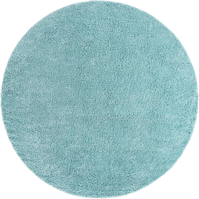 Turquoise 10' 2 x 10' 2 Everyday Shag Round Area Rug Thick Soft Touch Fluffy & Plush Shaggy Pile 100% Polypropylene With Cotton Backing Durable Carpet for Sale at Rug Engine