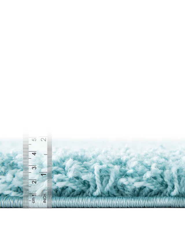 Turquoise 4' x 4' Everyday Shag Round Area Rug Thick Soft Touch Fluffy & Plush Shaggy Pile 100% Polypropylene With Cotton Backing Durable Carpet for Sale at Rug Engine
