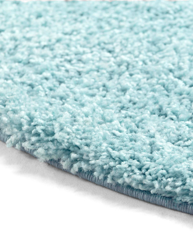 Turquoise 4' x 4' Everyday Shag Round Area Rug Thick Soft Touch Fluffy & Plush Shaggy Pile 100% Polypropylene With Cotton Backing Durable Carpet for Sale at Rug Engine