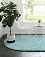 Turquoise 8' x 10' Everyday Shag Oval Area Rug Thick Soft Touch Fluffy & Plush Shaggy Pile 100% Polypropylene With Cotton Backing Durable Carpet for Sale at Rug Engine
