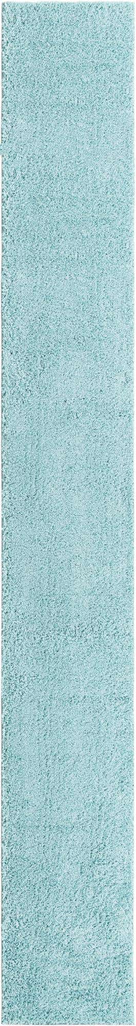 Turquoise 2' 6 x 19' 8 Everyday Shag Runner Area Rug Thick Soft Touch Fluffy & Plush Shaggy Pile 100% Polypropylene With Cotton Backing Durable Carpet for Sale at Rug Engine