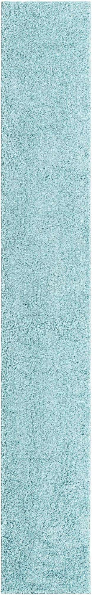 Turquoise 2' 6 x 16' 5 Everyday Shag Runner Area Rug Thick Soft Touch Fluffy & Plush Shaggy Pile 100% Polypropylene With Cotton Backing Durable Carpet for Sale at Rug Engine
