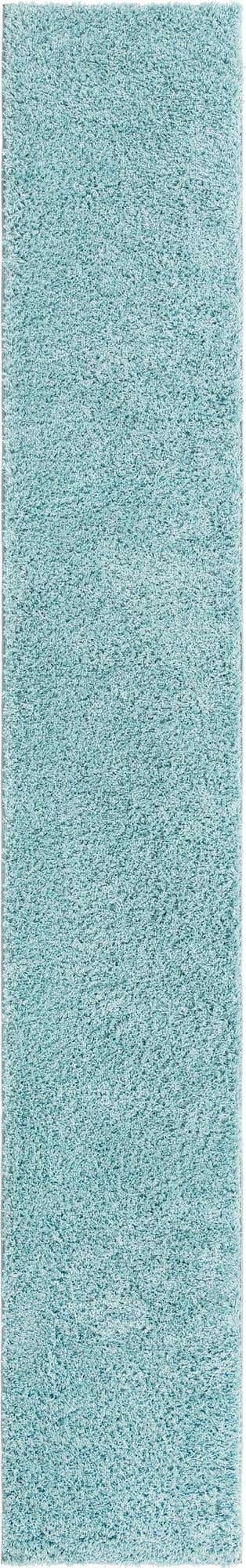 Turquoise 2' 6 x 13' Everyday Shag Runner Area Rug Thick Soft Touch Fluffy & Plush Shaggy Pile 100% Polypropylene With Cotton Backing Durable Carpet for Sale at Rug Engine