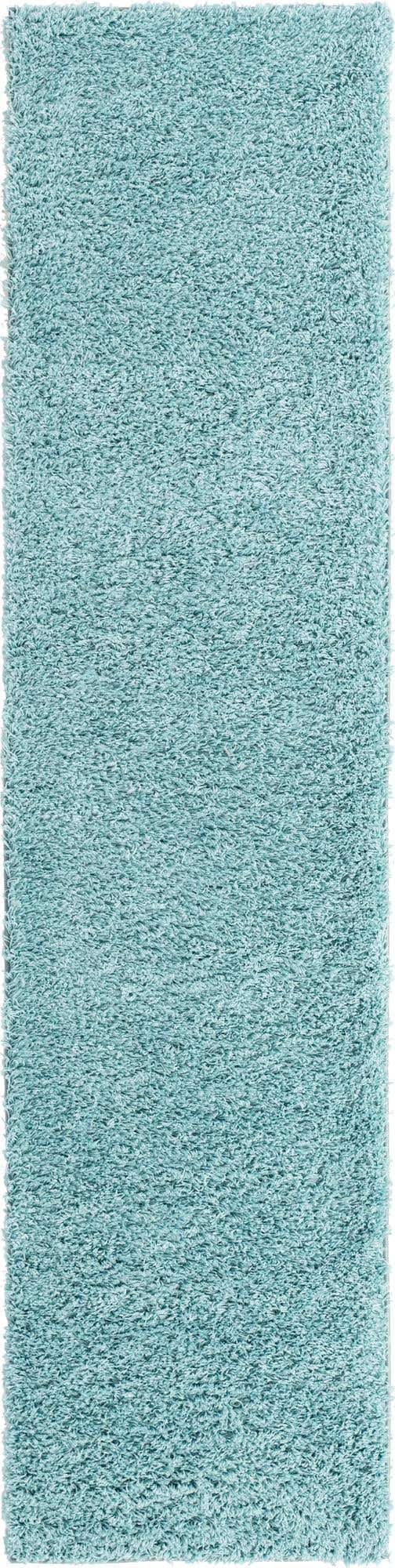 Turquoise 2' 6 x 10' Everyday Shag Runner Area Rug Thick Soft Touch Fluffy & Plush Shaggy Pile 100% Polypropylene With Cotton Backing Durable Carpet for Sale at Rug Engine