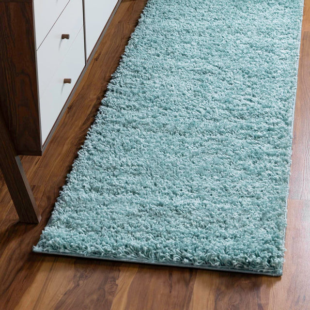 Turquoise 2' 6 x 10' Everyday Shag Runner Area Rug Thick Soft Touch Fluffy & Plush Shaggy Pile 100% Polypropylene With Cotton Backing Durable Carpet for Sale at Rug Engine