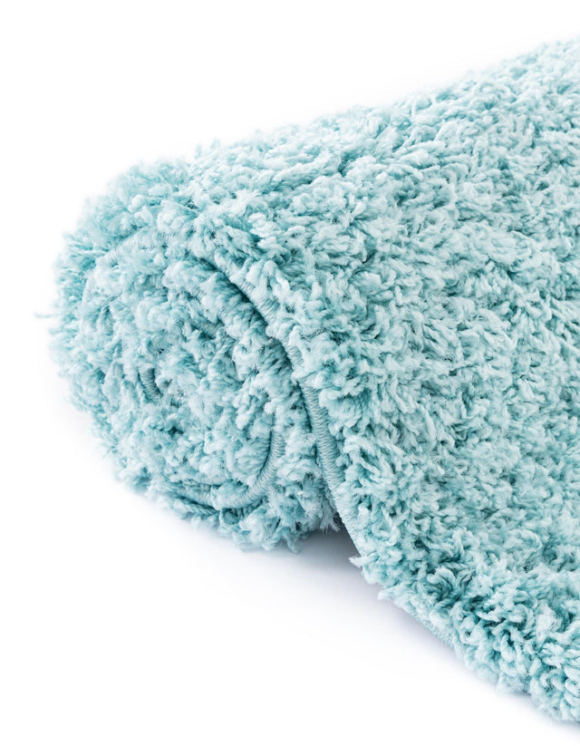 Turquoise 2' 6 x 19' 8 Everyday Shag Runner Area Rug Thick Soft Touch Fluffy & Plush Shaggy Pile 100% Polypropylene With Cotton Backing Durable Carpet for Sale at Rug Engine