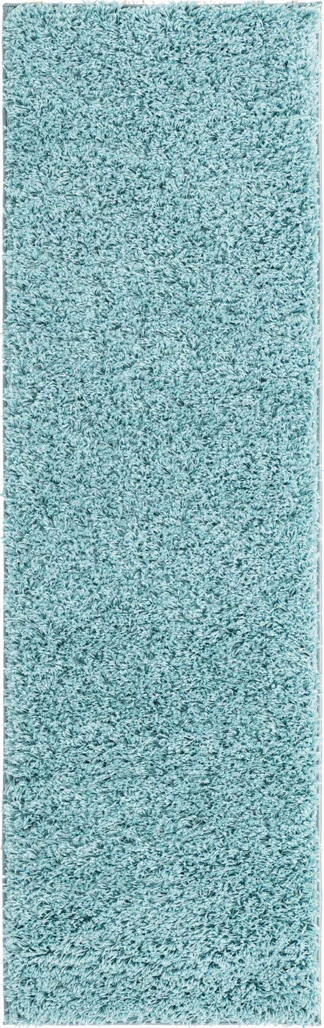 Turquoise 2' 2 x 6' 7 Everyday Shag Runner Area Rug Thick Soft Touch Fluffy & Plush Shaggy Pile 100% Polypropylene With Cotton Backing Durable Carpet for Sale at Rug Engine