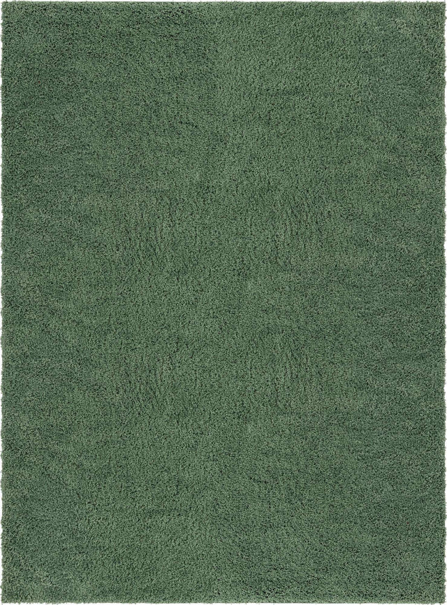 Green 9' x 12' Everyday Shag Rectangle Area Rug Thick Soft Touch Fluffy & Plush Shaggy Pile 100% Polypropylene With Cotton Backing Durable Carpet for Sale at Rug Engine