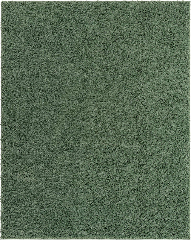 Green 8' x 11' Everyday Shag Rectangle Area Rug Thick Soft Touch Fluffy & Plush Shaggy Pile 100% Polypropylene With Cotton Backing Durable Carpet for Sale at Rug Engine
