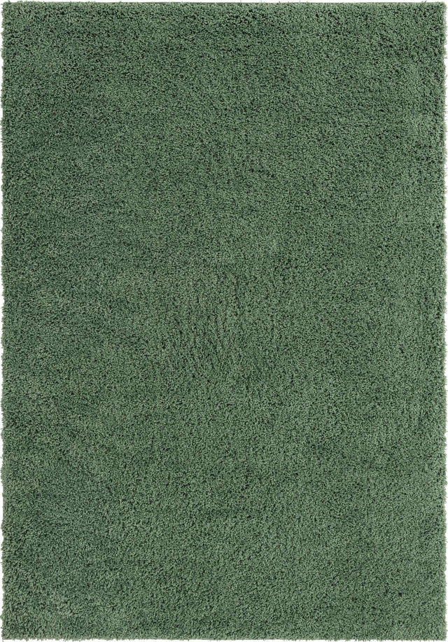 Green 7' x 10' Everyday Shag Rectangle Area Rug Thick Soft Touch Fluffy & Plush Shaggy Pile 100% Polypropylene With Cotton Backing Durable Carpet for Sale at Rug Engine