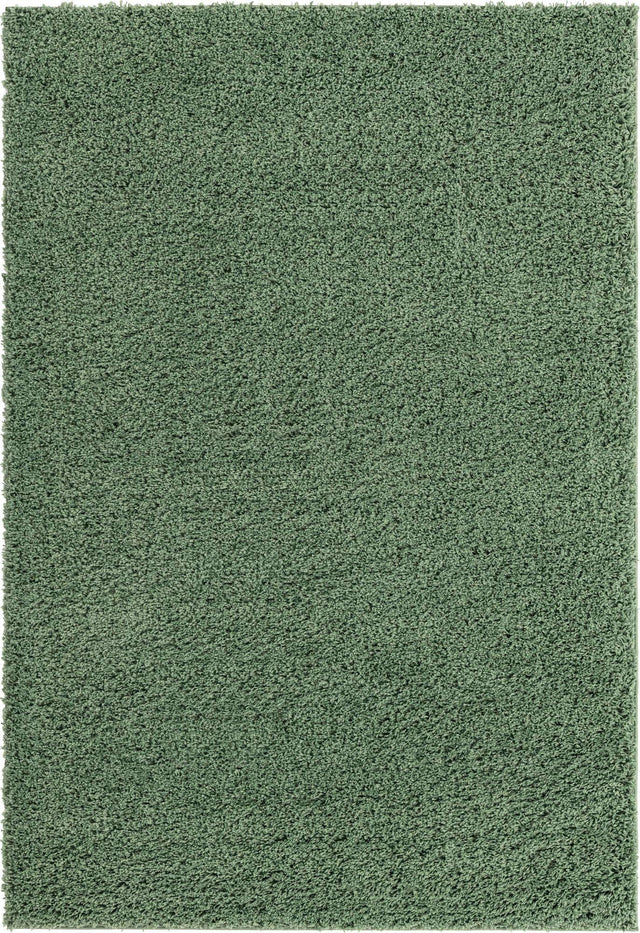 Green 6' x 9' Everyday Shag Rectangle Area Rug Thick Soft Touch Fluffy & Plush Shaggy Pile 100% Polypropylene With Cotton Backing Durable Carpet for Sale at Rug Engine