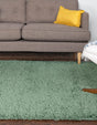 Green 8' x 10' Everyday Shag Rectangle Area Rug Thick Soft Touch Fluffy & Plush Shaggy Pile 100% Polypropylene With Cotton Backing Durable Carpet for Sale at Rug Engine