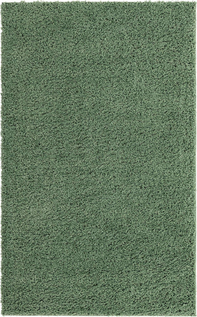 Green 5' x 8' Everyday Shag Rectangle Area Rug Thick Soft Touch Fluffy & Plush Shaggy Pile 100% Polypropylene With Cotton Backing Durable Carpet for Sale at Rug Engine