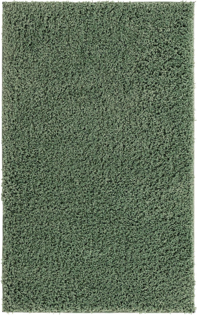 Green 3' 3 x 5' 3 Everyday Shag Rectangle Area Rug Thick Soft Touch Fluffy & Plush Shaggy Pile 100% Polypropylene With Cotton Backing Durable Carpet for Sale at Rug Engine
