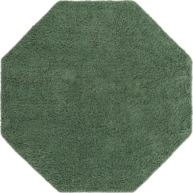 Green 7' 10 x 7' 10 Everyday Shag Octagon Area Rug Thick Soft Touch Fluffy & Plush Shaggy Pile 100% Polypropylene With Cotton Backing Durable Carpet for Sale at Rug Engine