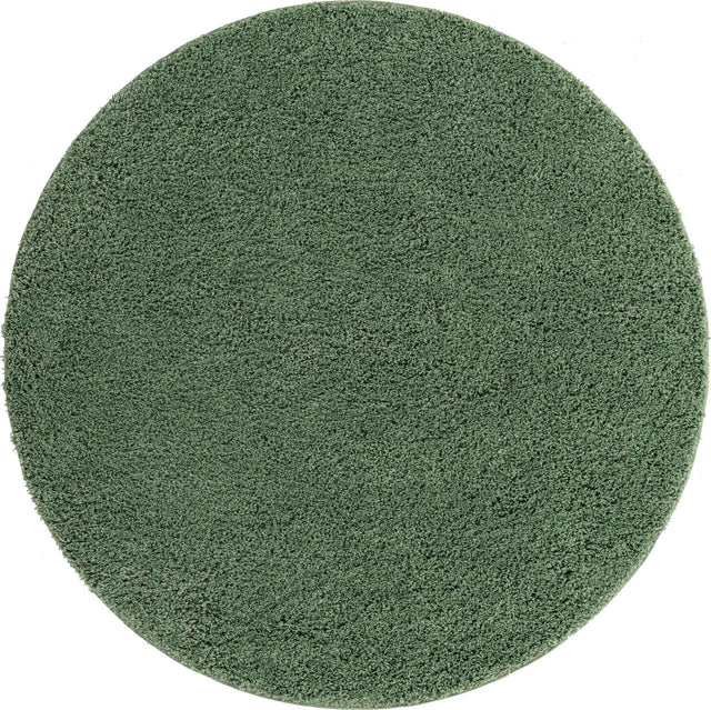 Green 10' 2 x 10' 2 Everyday Shag Round Area Rug Thick Soft Touch Fluffy & Plush Shaggy Pile 100% Polypropylene With Cotton Backing Durable Carpet for Sale at Rug Engine