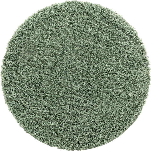 Green 3' 3 x 3' 3 Everyday Shag Round Area Rug Thick Soft Touch Fluffy & Plush Shaggy Pile 100% Polypropylene With Cotton Backing Durable Carpet for Sale at Rug Engine