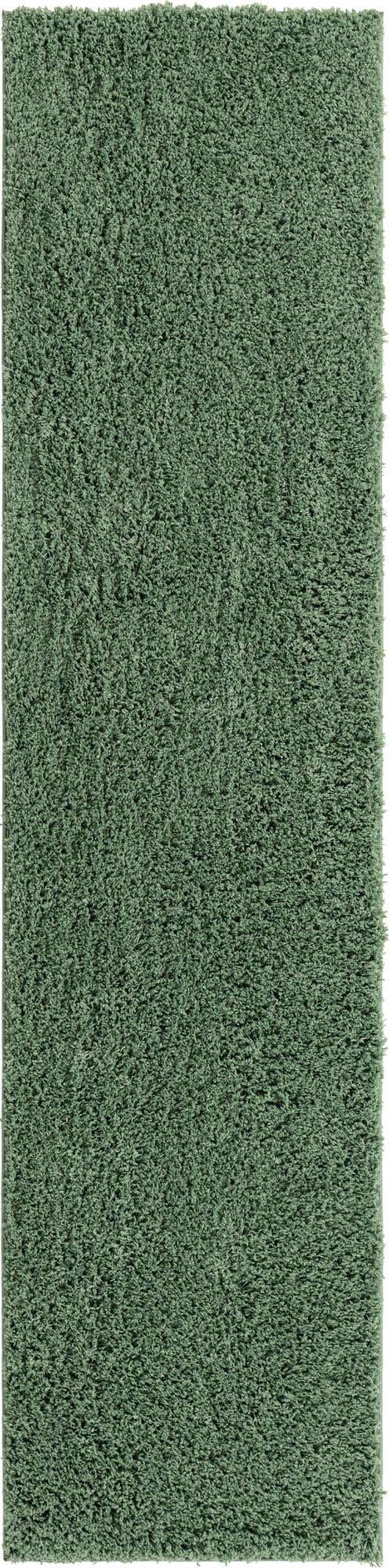 Green 2' 6 x 10' Everyday Shag Runner Area Rug Thick Soft Touch Fluffy & Plush Shaggy Pile 100% Polypropylene With Cotton Backing Durable Carpet for Sale at Rug Engine
