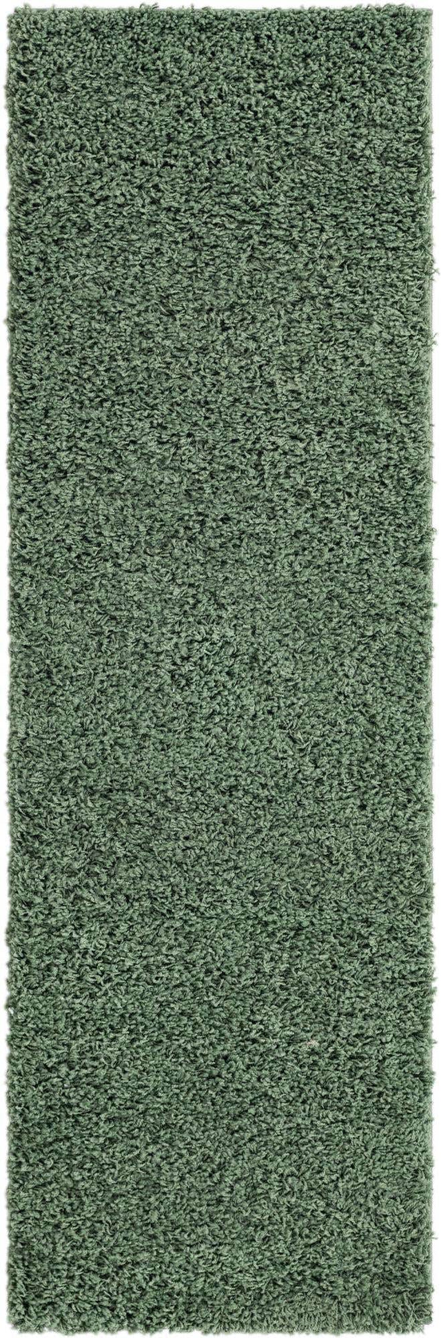 Green 2' 2 x 6' 7 Everyday Shag Runner Area Rug Thick Soft Touch Fluffy & Plush Shaggy Pile 100% Polypropylene With Cotton Backing Durable Carpet for Sale at Rug Engine