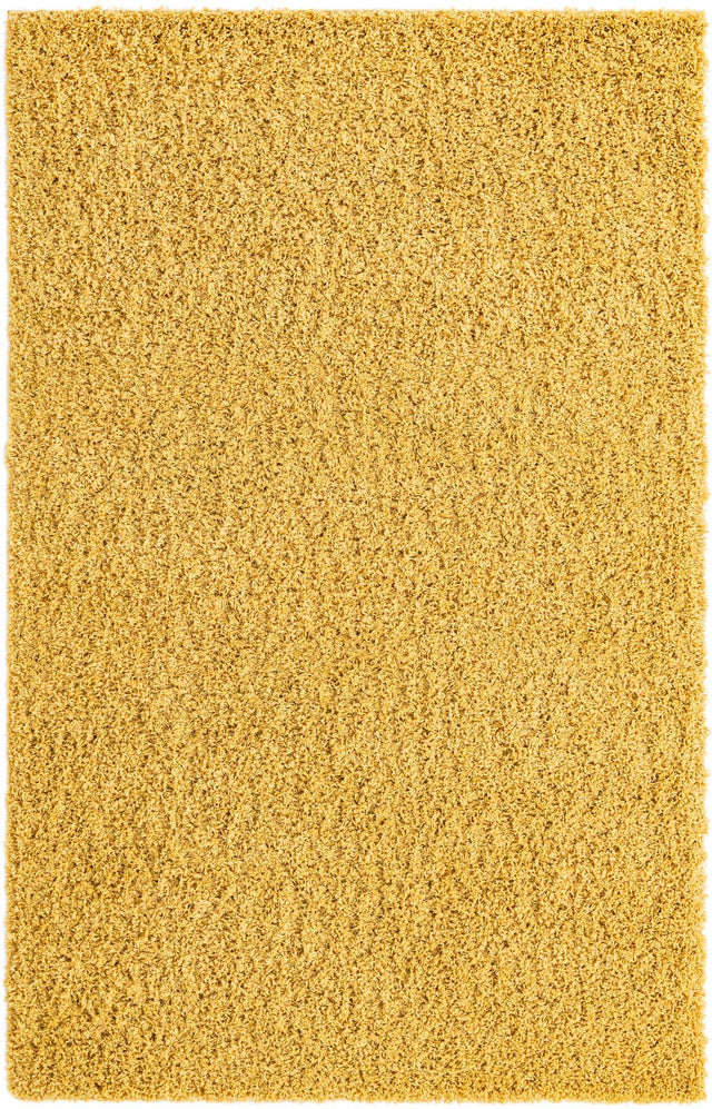 Yellow 5' x 8' Everyday Shag Rectangle Area Rug Thick Soft Touch Fluffy & Plush Shaggy Pile 100% Polypropylene With Cotton Backing Durable Carpet for Sale at Rug Engine