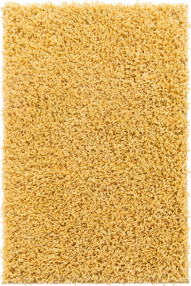 Yellow 2' 2 x 3' Everyday Shag Rectangle Area Rug Thick Soft Touch Fluffy & Plush Shaggy Pile 100% Polypropylene With Cotton Backing Durable Carpet for Sale at Rug Engine