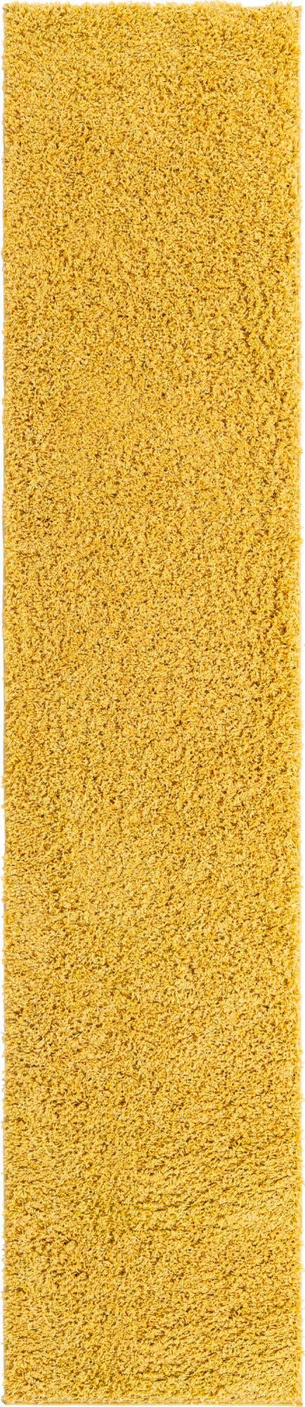 Yellow 2' 6 x 13' Everyday Shag Runner Area Rug Thick Soft Touch Fluffy & Plush Shaggy Pile 100% Polypropylene With Cotton Backing Durable Carpet for Sale at Rug Engine
