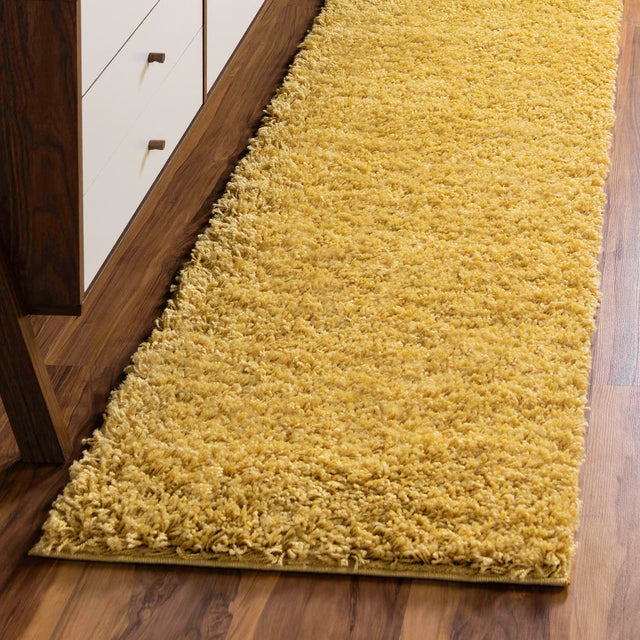 Yellow 2' 6 x 13' Everyday Shag Runner Area Rug Thick Soft Touch Fluffy & Plush Shaggy Pile 100% Polypropylene With Cotton Backing Durable Carpet for Sale at Rug Engine