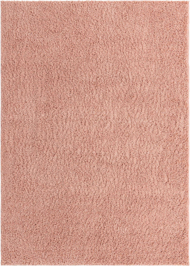 Rose Pink 8' x 11' Everyday Shag Rectangle Area Rug Thick Soft Touch Fluffy & Plush Shaggy Pile 100% Polypropylene With Cotton Backing Durable Carpet for Sale at Rug Engine