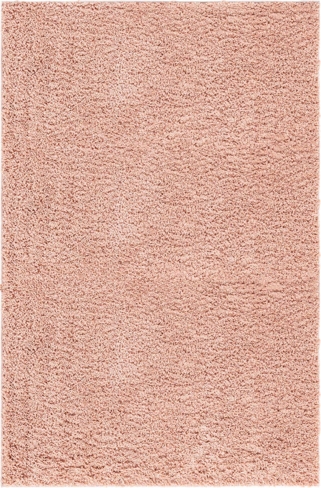 Rose Pink 4' x 6' Everyday Shag Rectangle Area Rug Thick Soft Touch Fluffy & Plush Shaggy Pile 100% Polypropylene With Cotton Backing Durable Carpet for Sale at Rug Engine