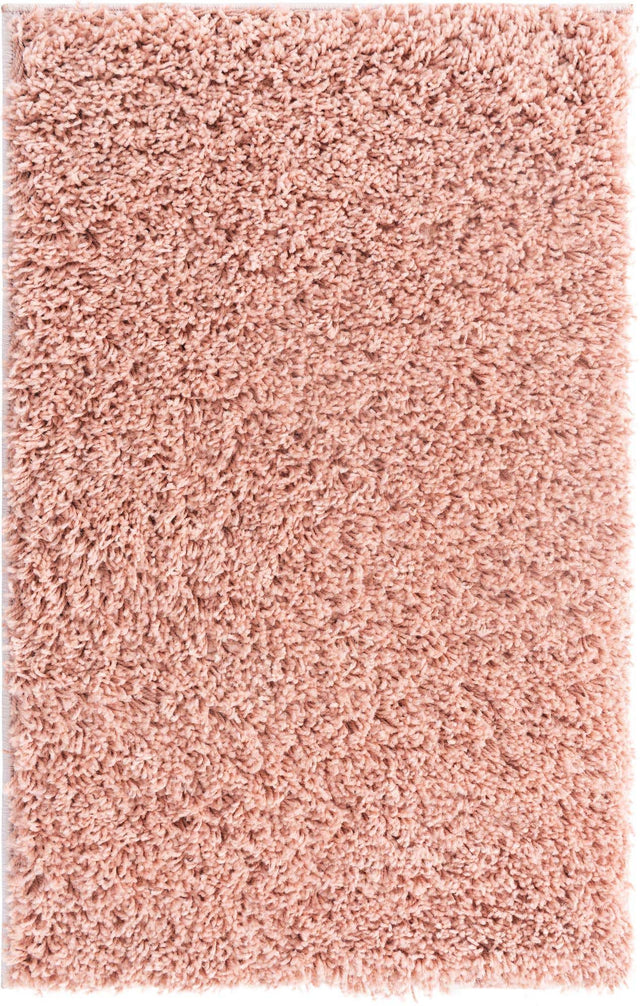 Rose Pink 2' 2 x 3' Everyday Shag Rectangle Area Rug Thick Soft Touch Fluffy & Plush Shaggy Pile 100% Polypropylene With Cotton Backing Durable Carpet for Sale at Rug Engine
