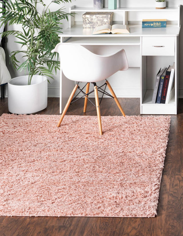 Rose Pink 7' 10 x 7' 10 Everyday Shag Square Area Rug Thick Soft Touch Fluffy & Plush Shaggy Pile 100% Polypropylene With Cotton Backing Durable Carpet for Sale at Rug Engine