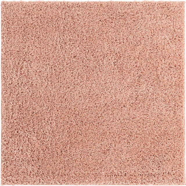 Rose Pink 5' x 5' Everyday Shag Square Area Rug Thick Soft Touch Fluffy & Plush Shaggy Pile 100% Polypropylene With Cotton Backing Durable Carpet for Sale at Rug Engine