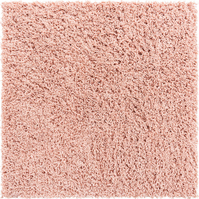 Rose Pink 3' 3 x 3' 3 Everyday Shag Square Area Rug Thick Soft Touch Fluffy & Plush Shaggy Pile 100% Polypropylene With Cotton Backing Durable Carpet for Sale at Rug Engine
