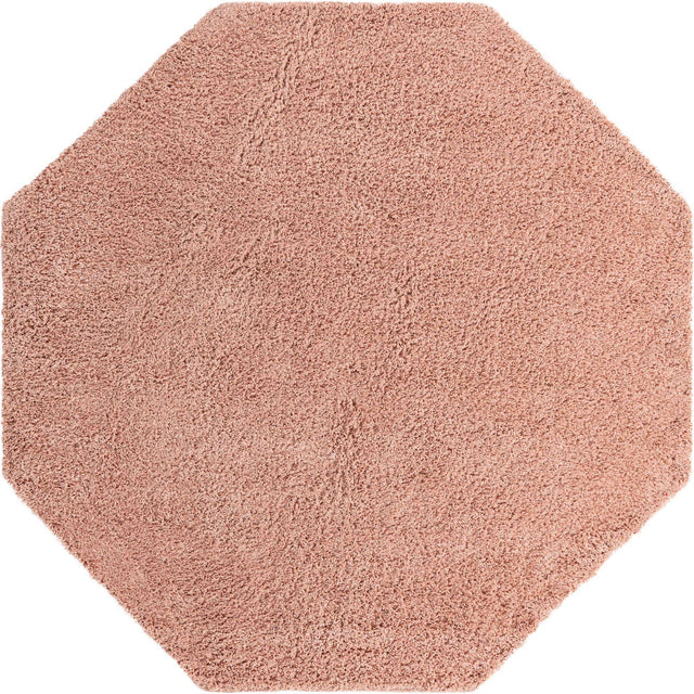 Rose Pink 7' 10 x 7' 10 Everyday Shag Octagon Area Rug Thick Soft Touch Fluffy & Plush Shaggy Pile 100% Polypropylene With Cotton Backing Durable Carpet for Sale at Rug Engine