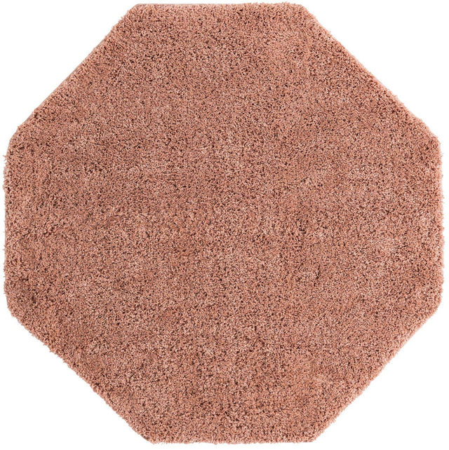 Rose Pink 6' x 6' Everyday Shag Octagon Area Rug Thick Soft Touch Fluffy & Plush Shaggy Pile 100% Polypropylene With Cotton Backing Durable Carpet for Sale at Rug Engine