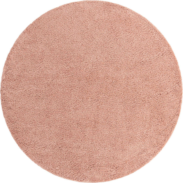 Rose Pink 10' 2 x 10' 2 Everyday Shag Round Area Rug Thick Soft Touch Fluffy & Plush Shaggy Pile 100% Polypropylene With Cotton Backing Durable Carpet for Sale at Rug Engine